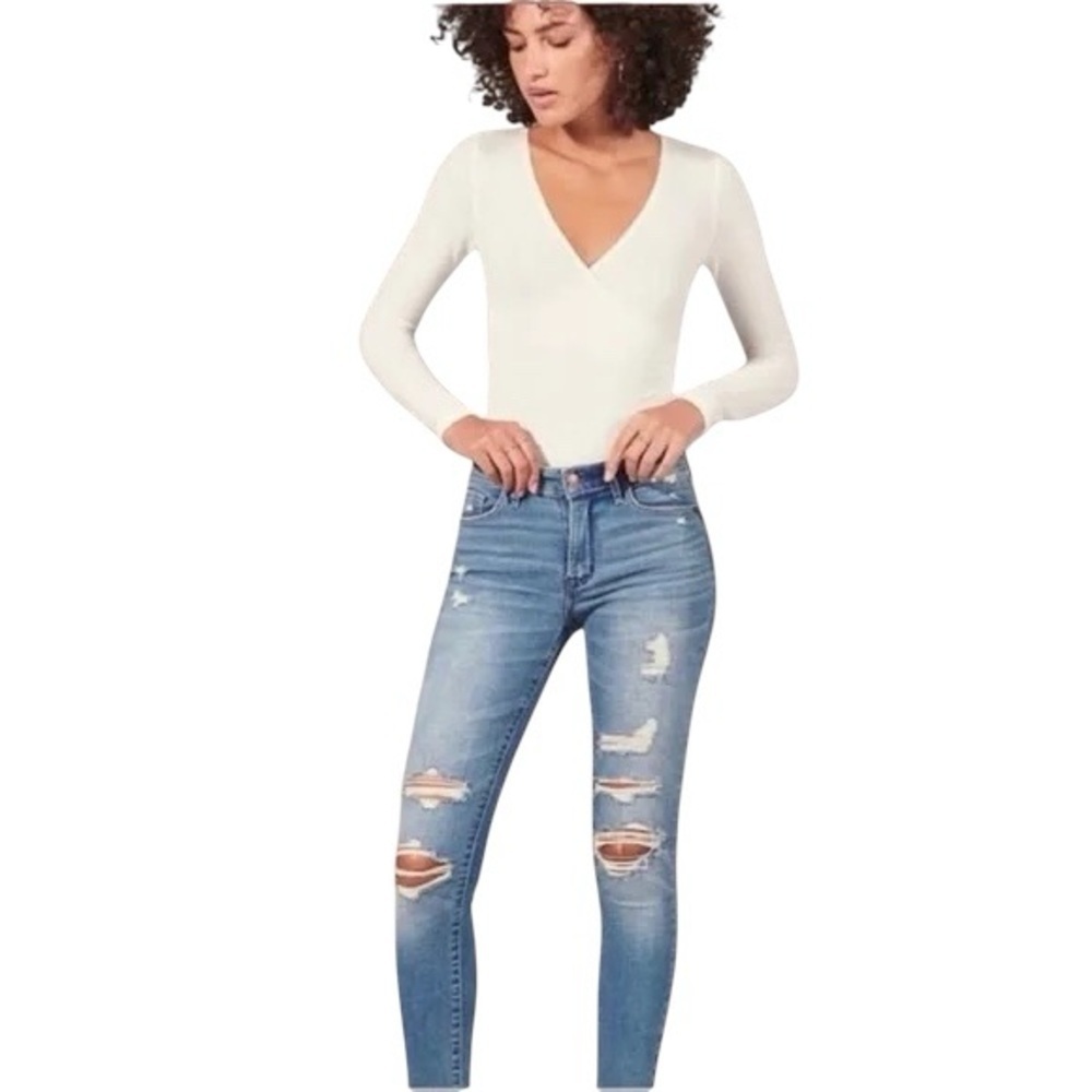 ❤️ ABERCROMBIE & FITCH Harper low rise Super Skinny Jeans Size 0